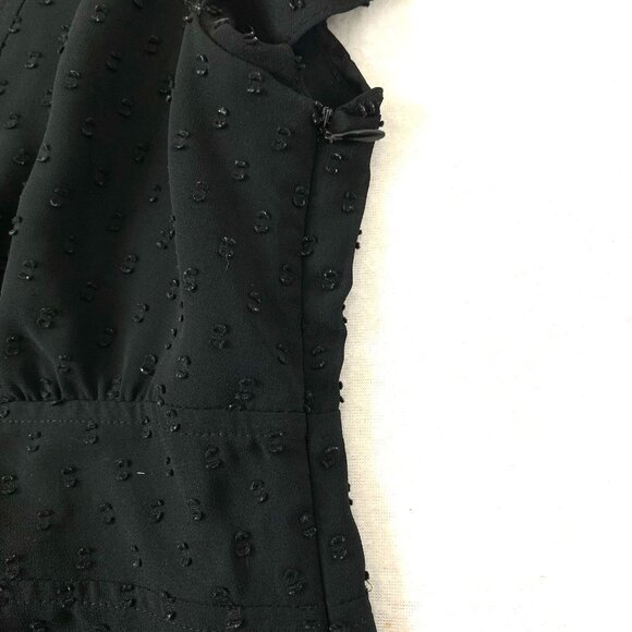 Ann Taylor LOFT Flutter Sleeve V Neck Blouse Womens size 4 Black - Picture 7 of 10